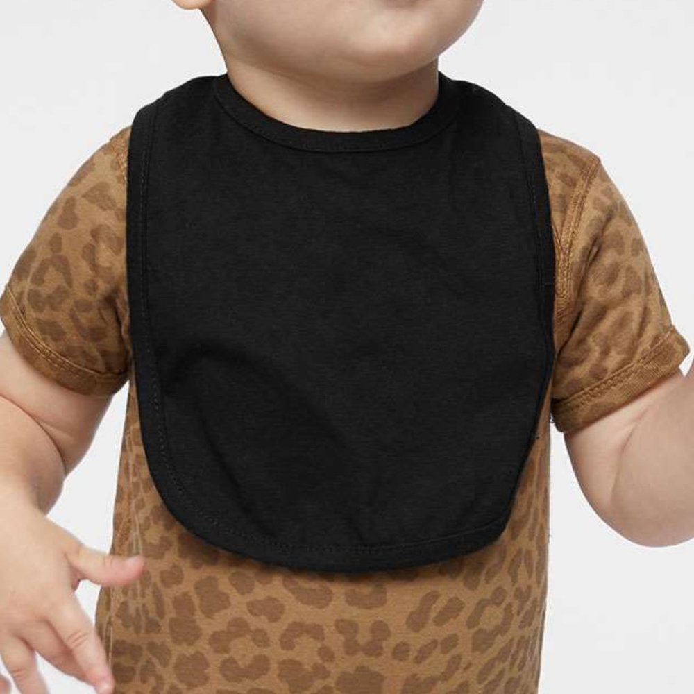 NEW Rabbit Skins Infant Baby Black Premium Jersey Bib.